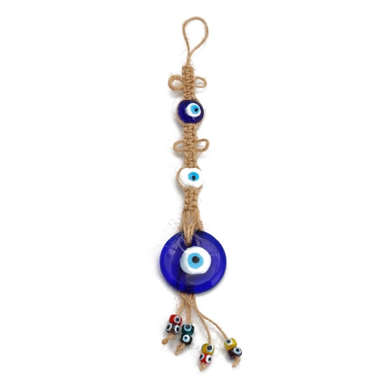 Turkish Blue Evil Eye Amulets Wall Protection Water Droplet Hanging Lucky Pendant Wind Chimes Garden Home Decorations Ornament: 10
