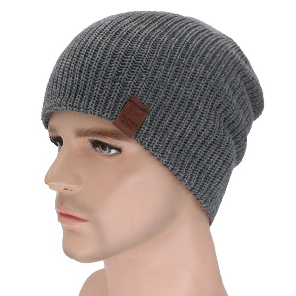 Skullies Mutsen Mannen Gebreide Muts Winter Hoeden Voor Mannen Winter Cap Vrouwen Motorkap Mannelijke Gorro Masker Touca Mannelijke Beanie hoed heren Cap: gray