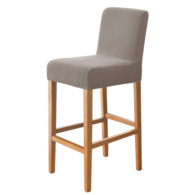 Jacquard Barkruk Stoel Cover Stretch Korte Rug Eetkamerstoel Hoes Spandex Voor Stoelen Thuis Banket Keuken Seat Cover: 02