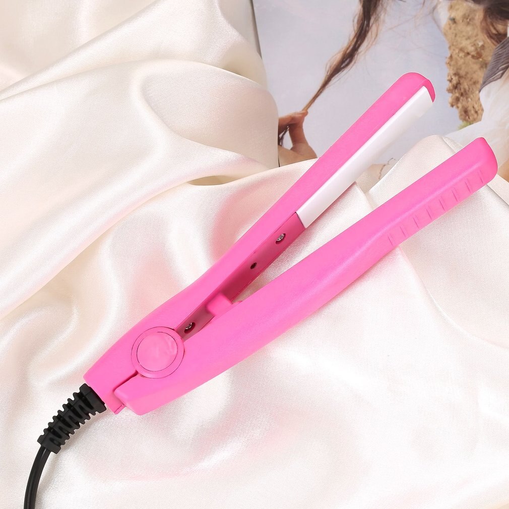 Mini férula eléctrica plancha plana de cerámica rizador de pelo y alisador de cabello permanente Aparato de estilismo de cabello Crimper US 220V