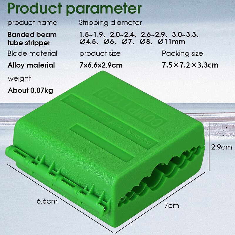 Fiber Optic Ribbon Optic Cable Stripper 1.5-11mm Longitudinal Center Pipe Stripping Tool Tube Slitter