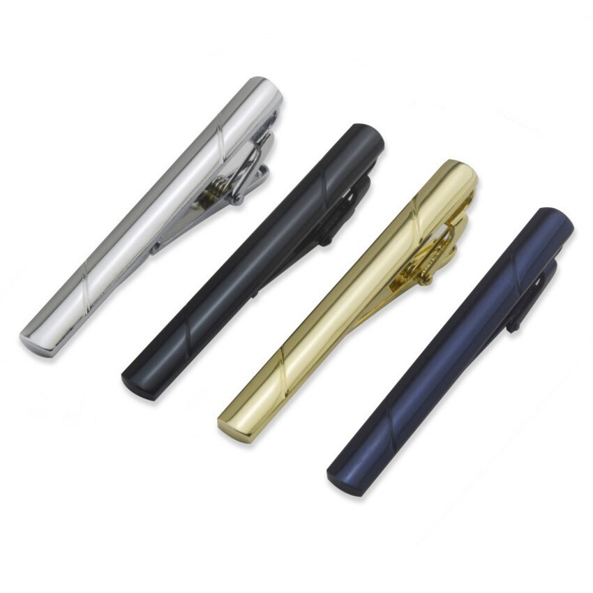 Tie Clips Voor Mannen Mode Stijl Metal Blue Tone Bar Praktische Stropdas Sluiting Dasspeld Man Manchetknopen Voor mens