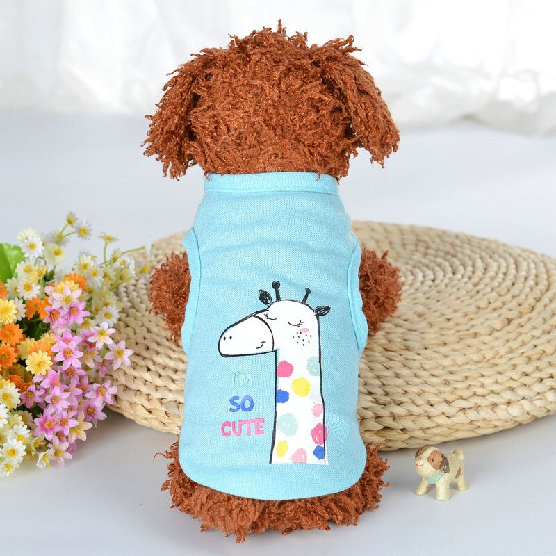 Dog Clothes Small Dogs XXXS-XS Simple Puppy Dog Accessory Thin section T-shirt Striped Pet Vest Sleeveless Solid Summer Clothes