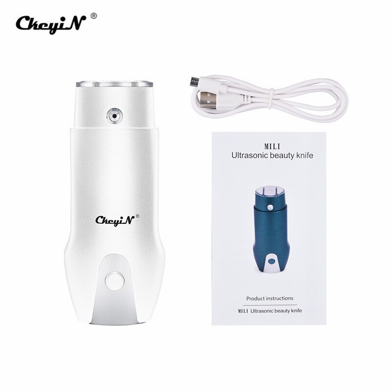 CkeyiN HiFu Ultrasonic EMS V-line Chin Skin Lifting Device Face Anti-Wrinkle Neck Galvanic Remover Photon Skin Rejuvenation: White