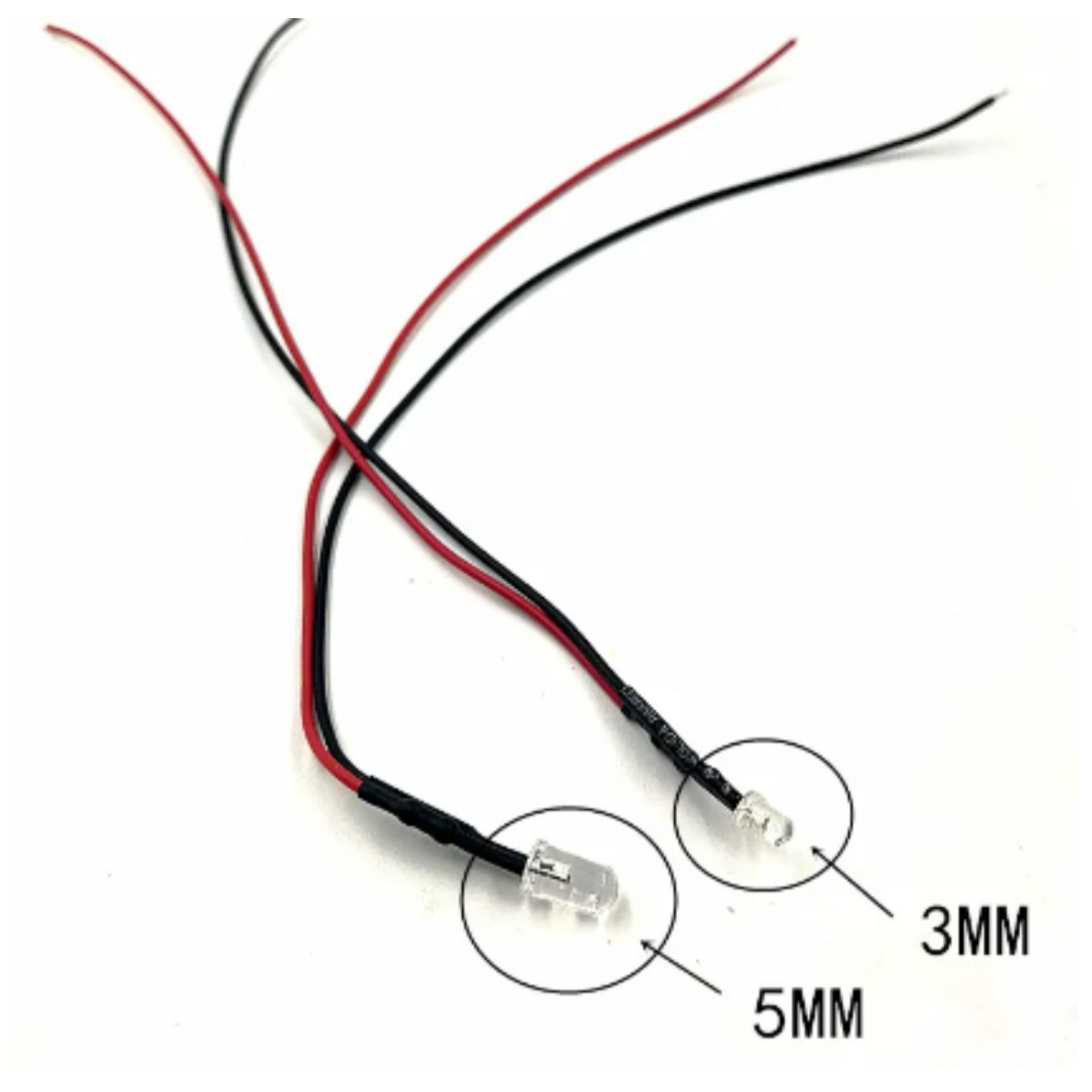 5V 12V 24V 20pcs lot 20cm Pre Wired 5mm LED Light Lamp Bulb Prewired Emitting Diodes For DIY Home Decoration