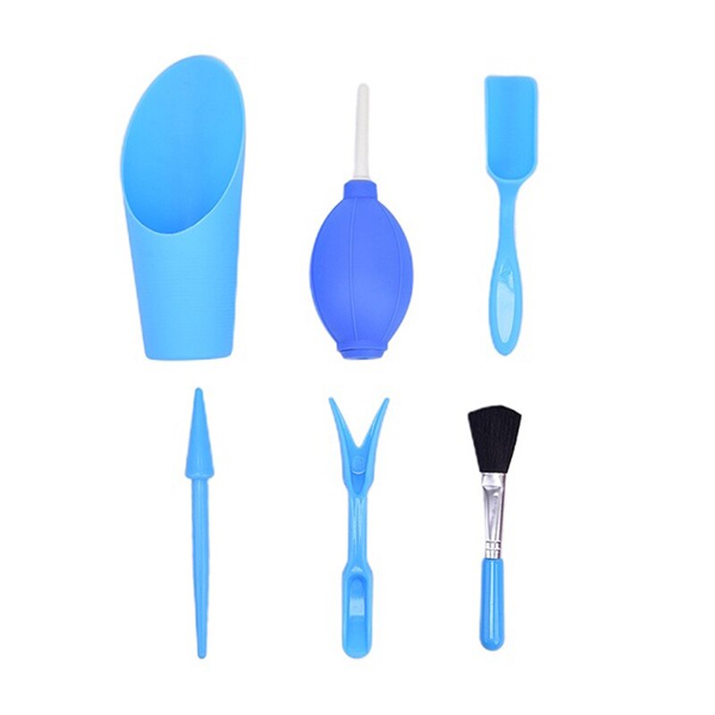 6Pcs/set Mini Garden Tools Succulent Planting Kit Transplant Tools Plant Care Hand Transplanteren Tuinieren Tool Set: BL