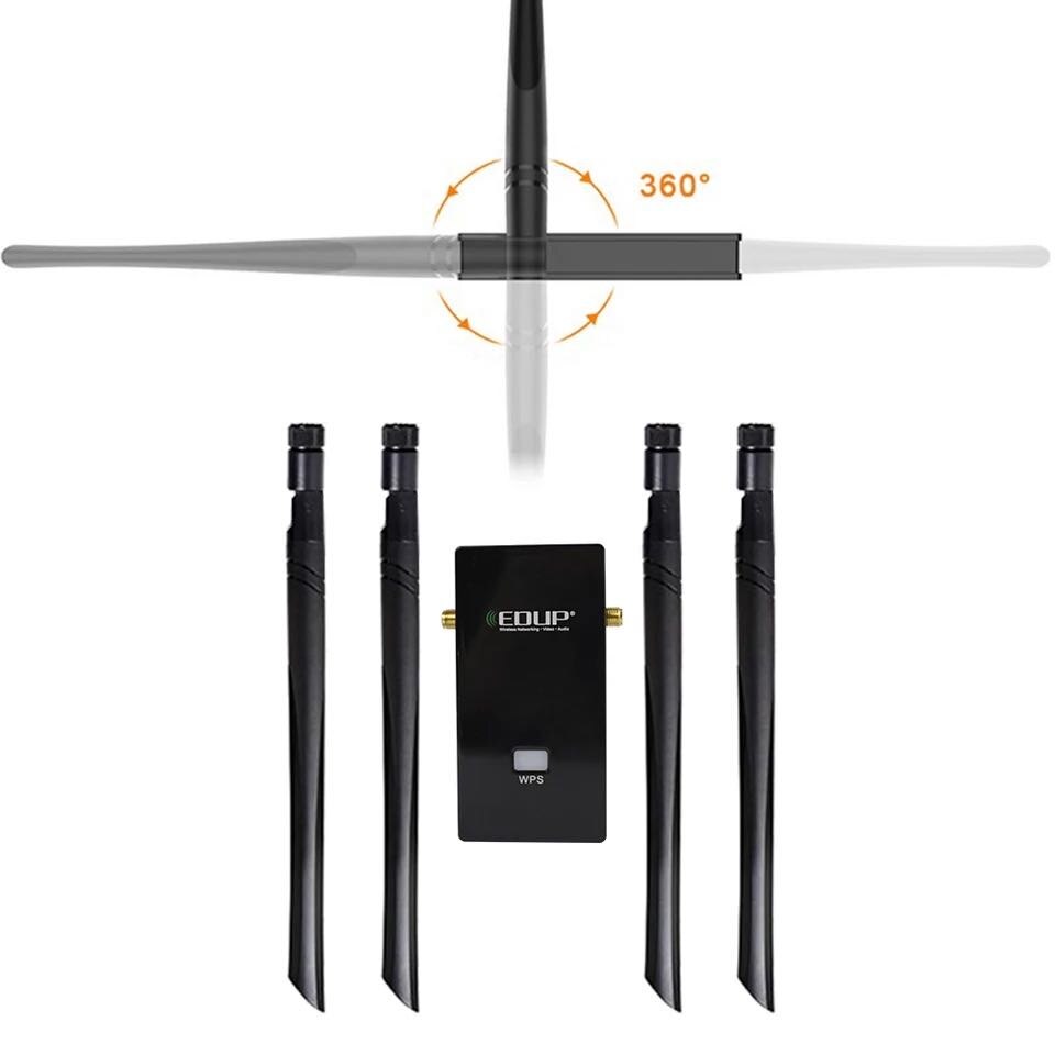 EDUP USB 3.0 WIFI Adapter Dual Band 2.4G/5GhzWireless WIFI USB Network Card Receiver 4*6dBi Antennas Converter Desktop