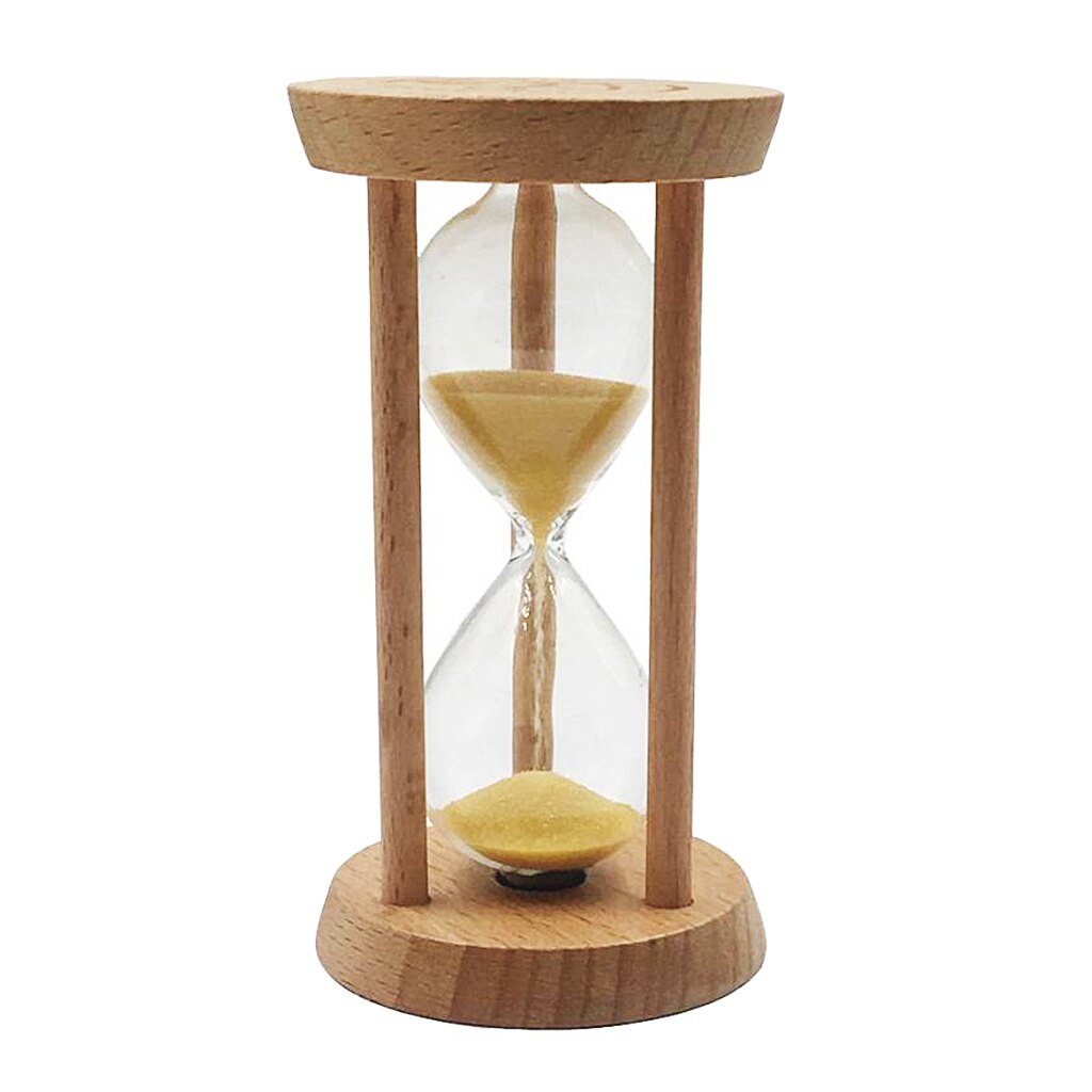 MagiDeal 10 minute Magnetic Sand Hourglass Sandglass Sand Timer Clock home Kitchen School Modern Wooden Hour Decor