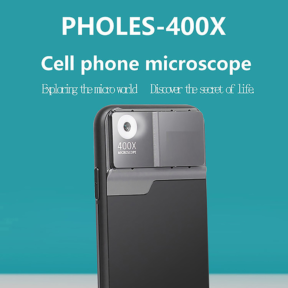 Microscope pour téléphone portable, caméra HD 400X, Mini Microlens pour iPhone 13 Pro Max