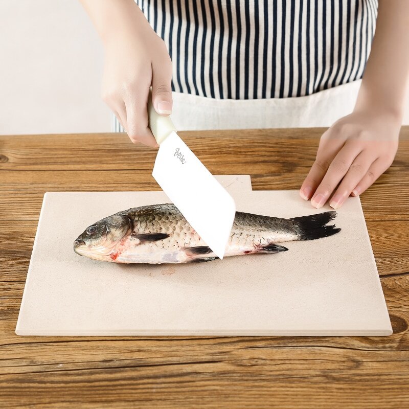 Anti Bacteria Plastic Cutting Board Marble Coating Plastic Mats Chopping Board with Stand-4pcs set of Cutting Boards