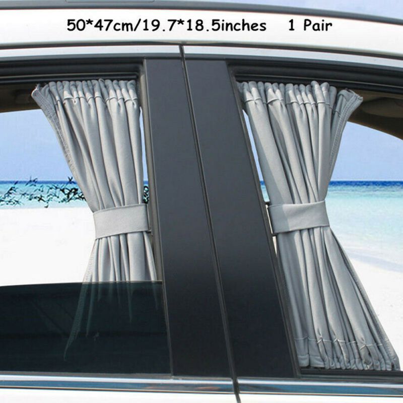 2 stk bil sidevindu solskjerming gardiner bil styling 50*47cm auto gardin solskjerm persienner deksel