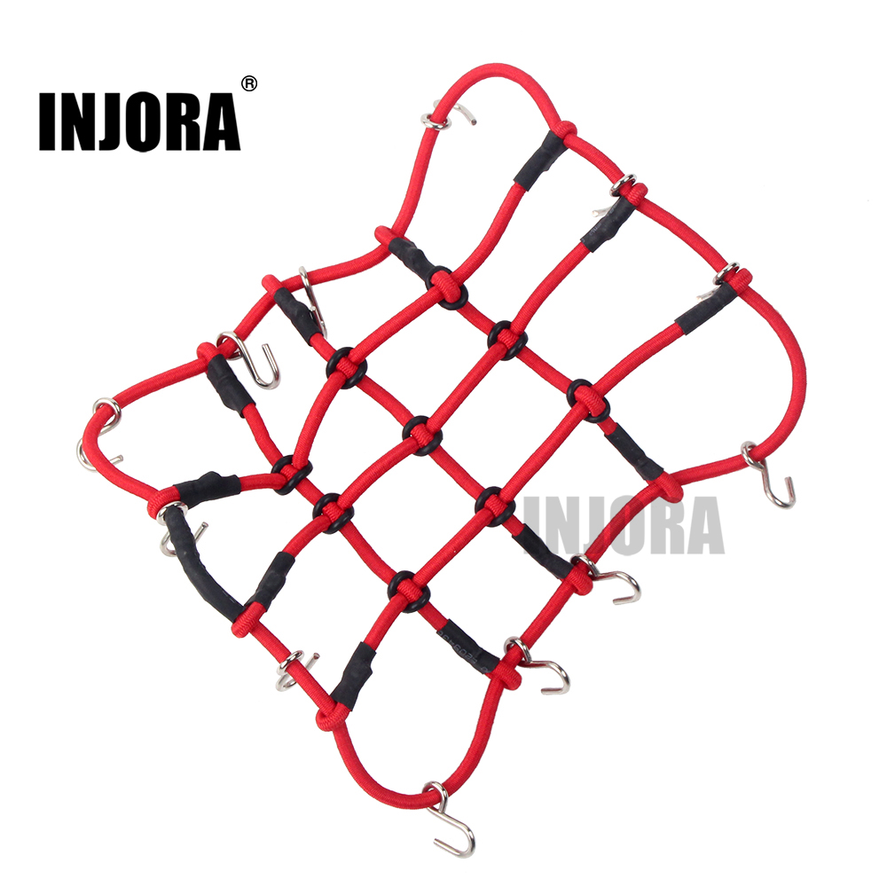 INJORA 6 Farben 132*105mm Elastische Gepäck Netz für RC Felsen Raupe axial SCX10 D90 RC Auto Zubehör