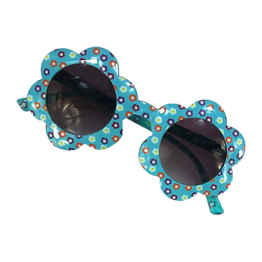 Gafas de sol para niños, lentes de sol infantiles de estilo Rural con estampado de flores, redondas, a prueba de sol, resistentes al desgaste,: B