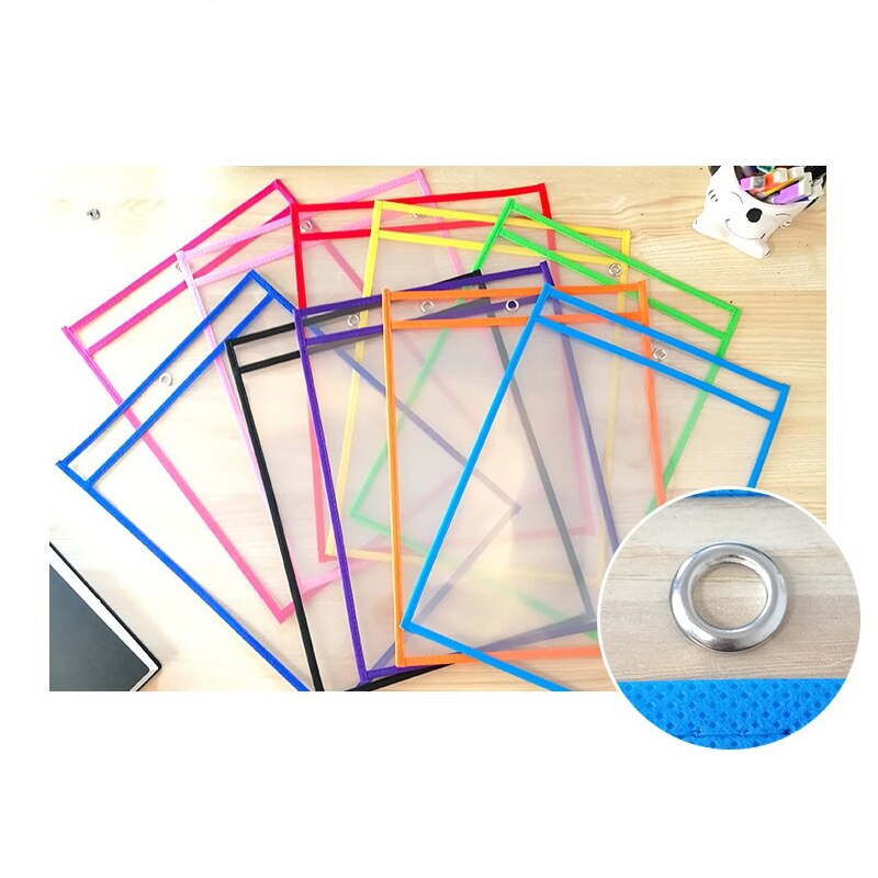 30Pcs Dry Erase Pockets Reusable Sleeves Clear Teacher Supplies for Classroom, School & Homeschool Organization