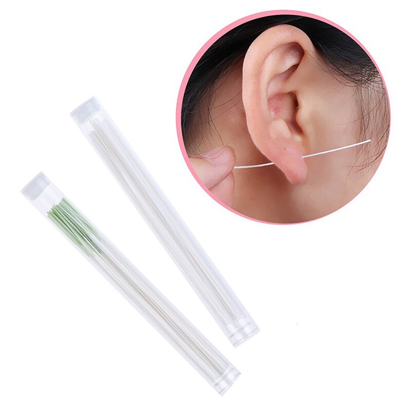60pcs Ear Hole Cleaning Line Piercing Aftercare Sterilization Disposable Earrings Hole Cleaner Disinfection Ear Wires