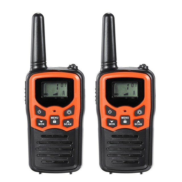 2pcs Walkie Talkie Handheld Radio 22 Channels Set 10 Km Uhf 400-470 Mhz Dual Band Mini Radio Communication Transceiver For Camp: orange