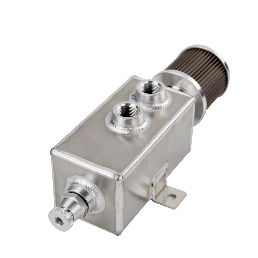 Universele auto Radiator Koelvloeistoftank 800 ml Koelvloeistof Expansietank Overloop Olie Catch Tank Koeling Catch Fles Reservoir Aluminium Billet Zwart(zwart