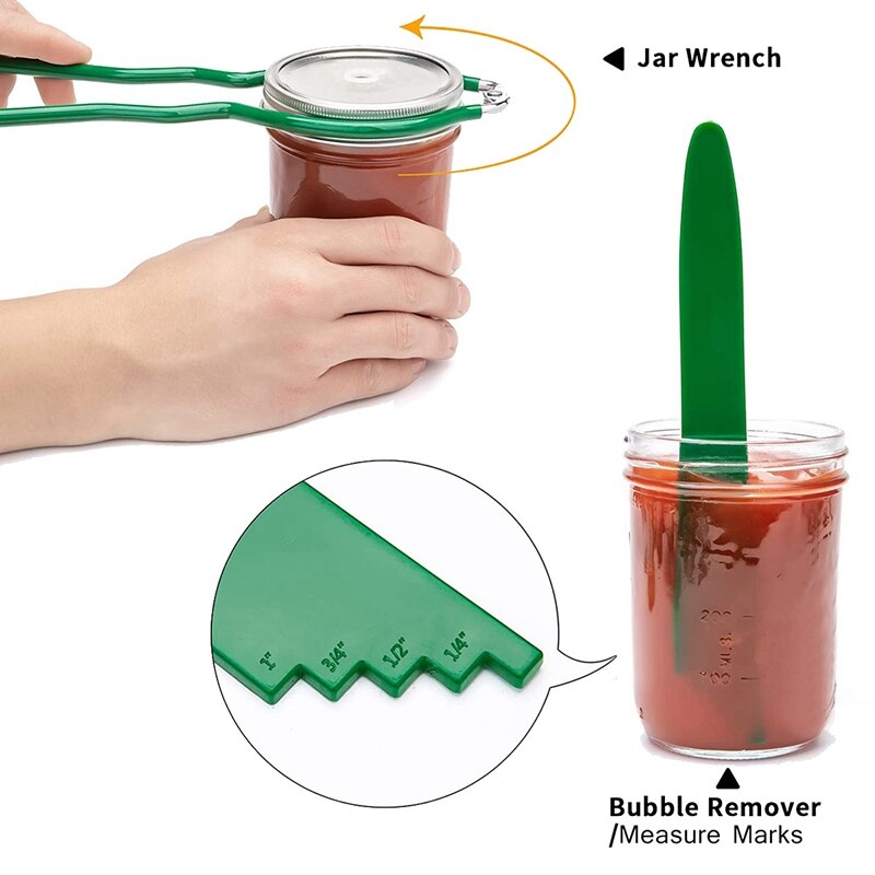 6-Piece Canning Supplies Kit,Jar Lifter,Canning Funnel,Bubble Measurer,Lid Lifter,Canning Tongs,Kitchen Tool Set