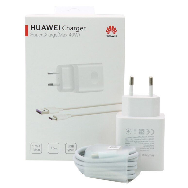 Huawei Charger 40W Original 10V4A Supercharge EU Fast adapter 5A USB type c cable for Mate 20 30 pro p40 p30 pro Honor 20 30 V30: EU Charger Cable set