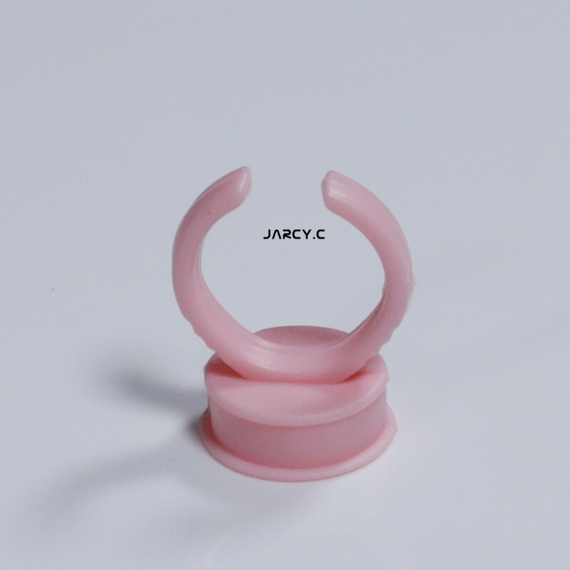 500 stk pink engangs anel batoque microblading tatovering blæk ring hætte pigment kopper lim beholder holder podning øjenvipper medium