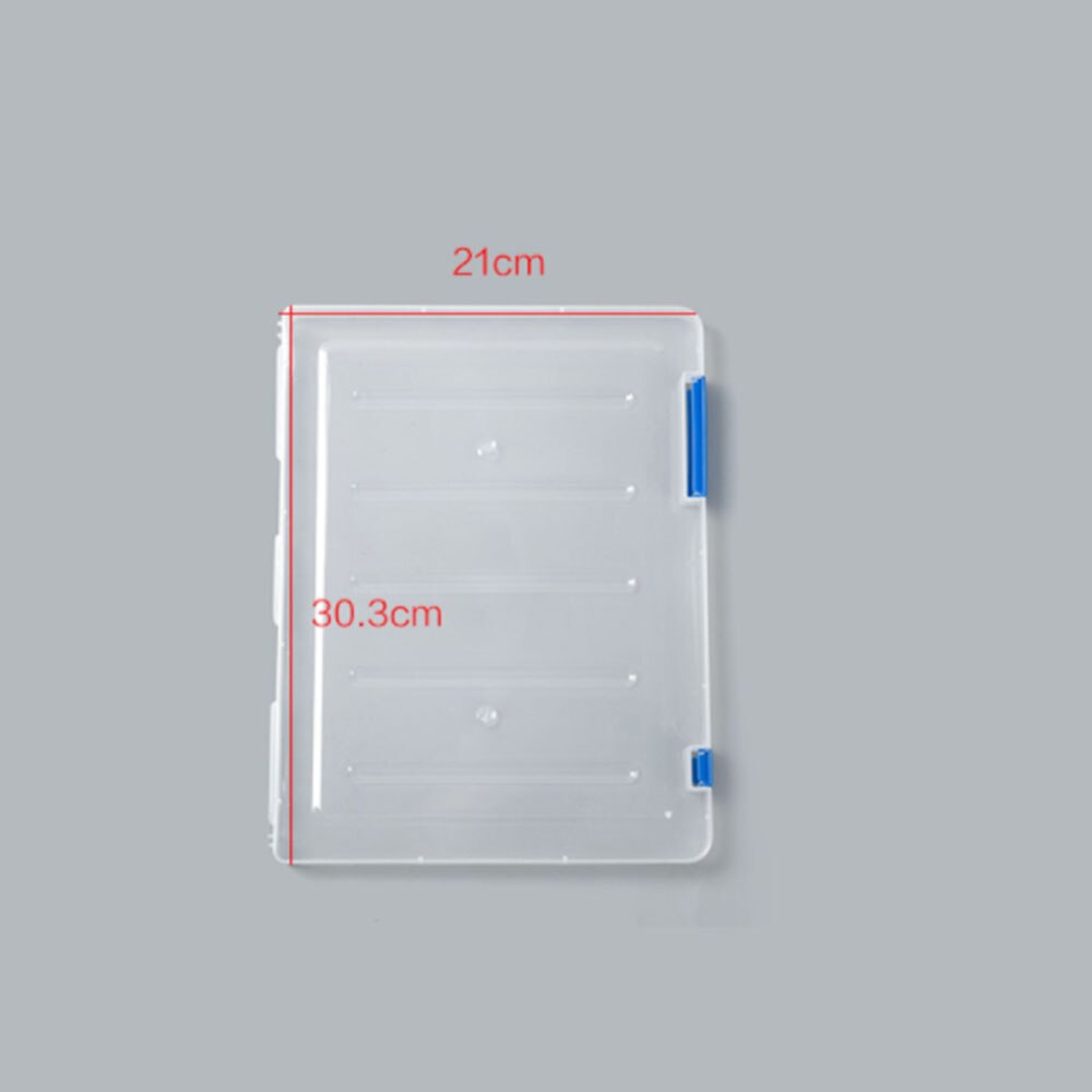 Scatola di immagazzinaggio trasparente A4 portatile file di riempimento di documenti in plastica trasparente organizzatori di carta da tavolo impermeabili forniture per ufficio