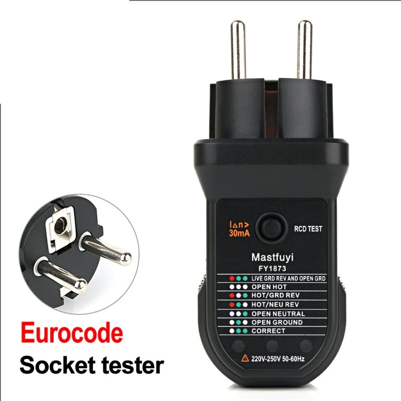 Receptacle Tester Socket Tester Outlet Open Ground Open Open Neutral Tester Earth/Live/Neutral Wire Tester Durable
