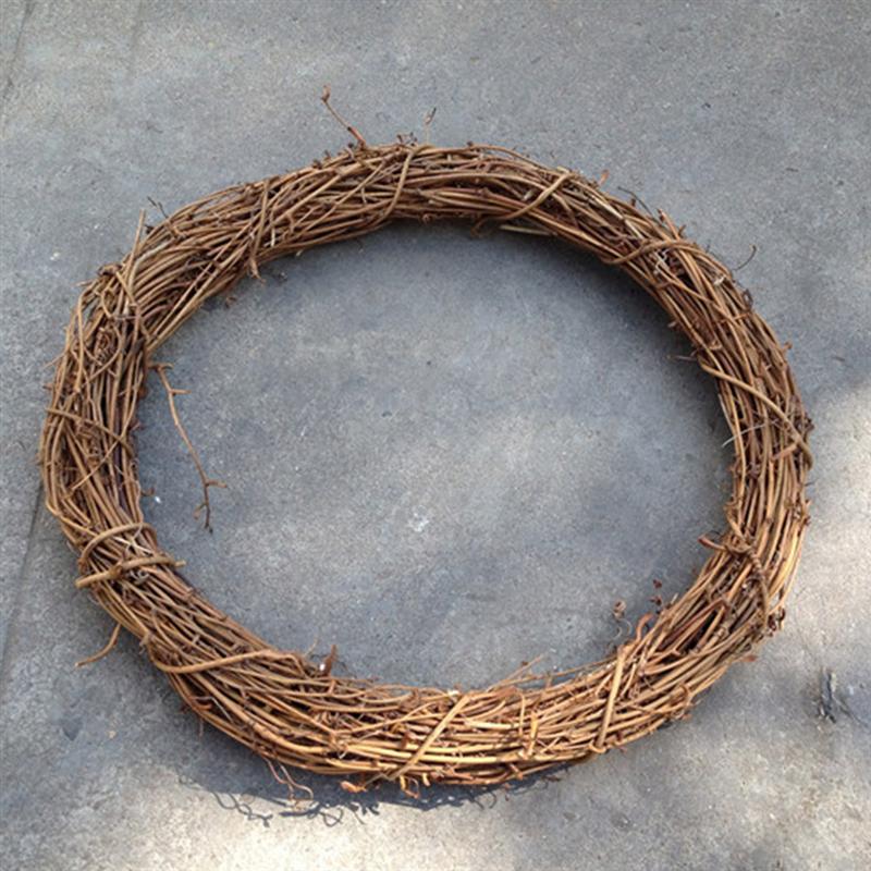 30CM DIY Hängen Kranz Rattan Ring Band Handwerk Weihnachten Dekorationen Weihnachten Hochzeit Kränze Heimat Party Dekor DIY Blumen- Kranz
