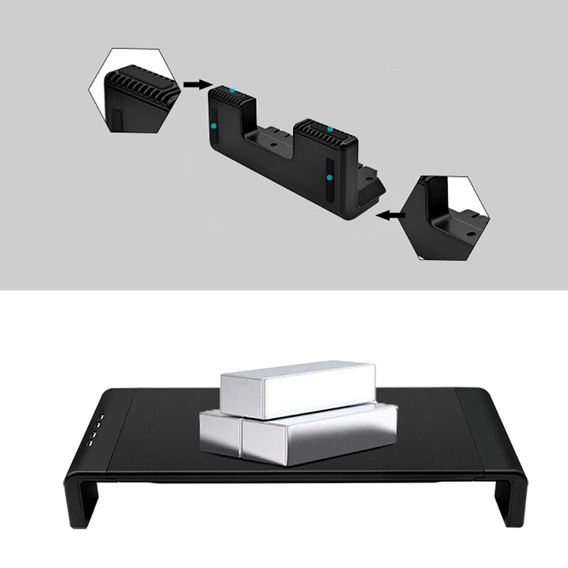 Desktop Monitor Stand Computer Raised Frame Folding Desktop Raised Frame Portable Charging Storage Stand for Computer