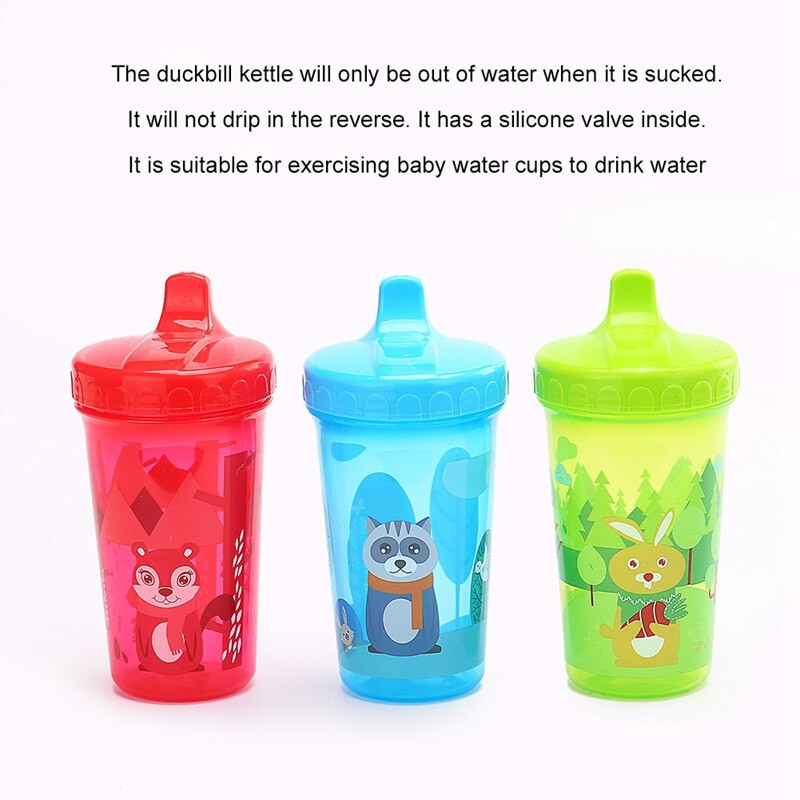 300ml baby børn andebillede sød kop børn lære træning fodring drikke vandflaske tegneserie skole drikke mad mælkeflasker