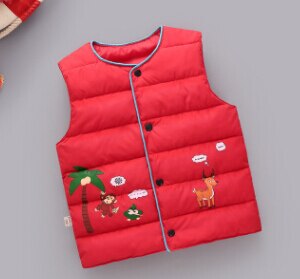 Chaleco para bebé niña, ropa para niño, chaleco acolchado de invierno, abrigo para niño pequeño, chaqueta, chaleco: Rojo / 3t