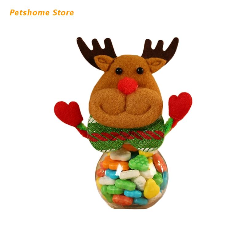 Kerst Snoep Behandelen Jar Kerstman Pop Chocolade Container Xmas Fles: FN-RB