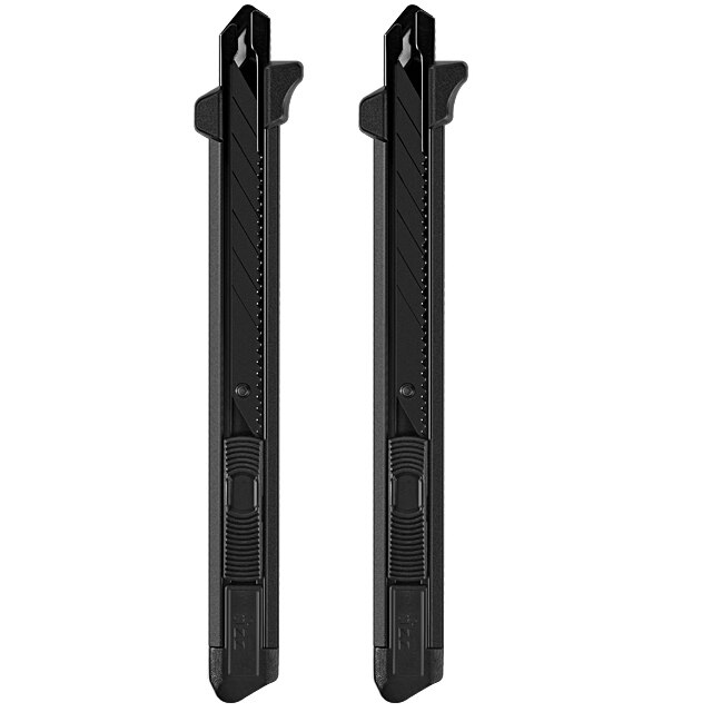 Xiaomi Fizz Aluminum Alloy Grip Utility Knife High Carbon Steel Blade Self-Locking Sharp Angle with Fracture Knife Cutter: 2pcs Black Knife