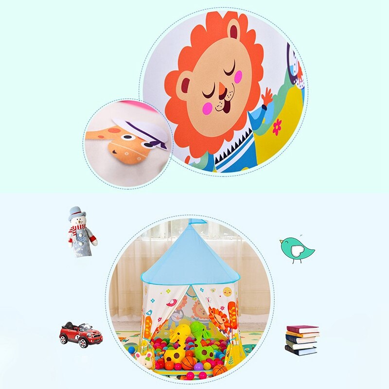 Tente De Jeu Pliable Pour Enfants – Grand Modèle 132x102x82 Cm – Polyester – Intérieur Et Extérieur – Sac De Rangement Inclus