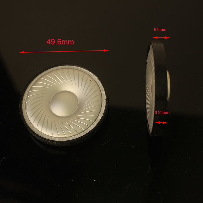 50mm hoofdtelefoon luidspreker 32ohm over-ear headset driver magnesium titanium aluminium composiet film geluid goed nieuw 2 stuks
