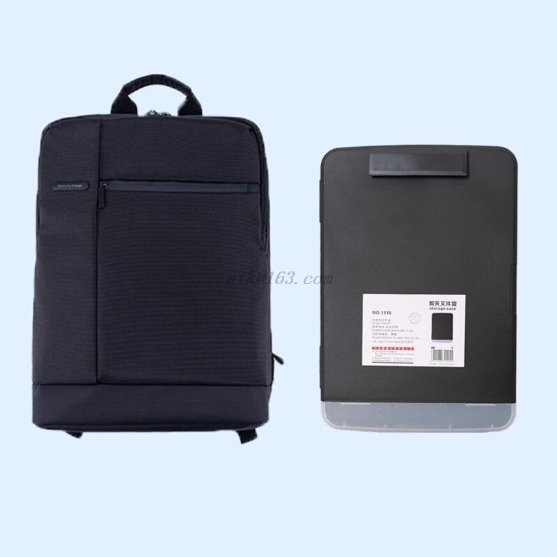 Classic Multifunctional File Organizer Plastic Clipboard Box Case Folder Pen Hold Office Supplies