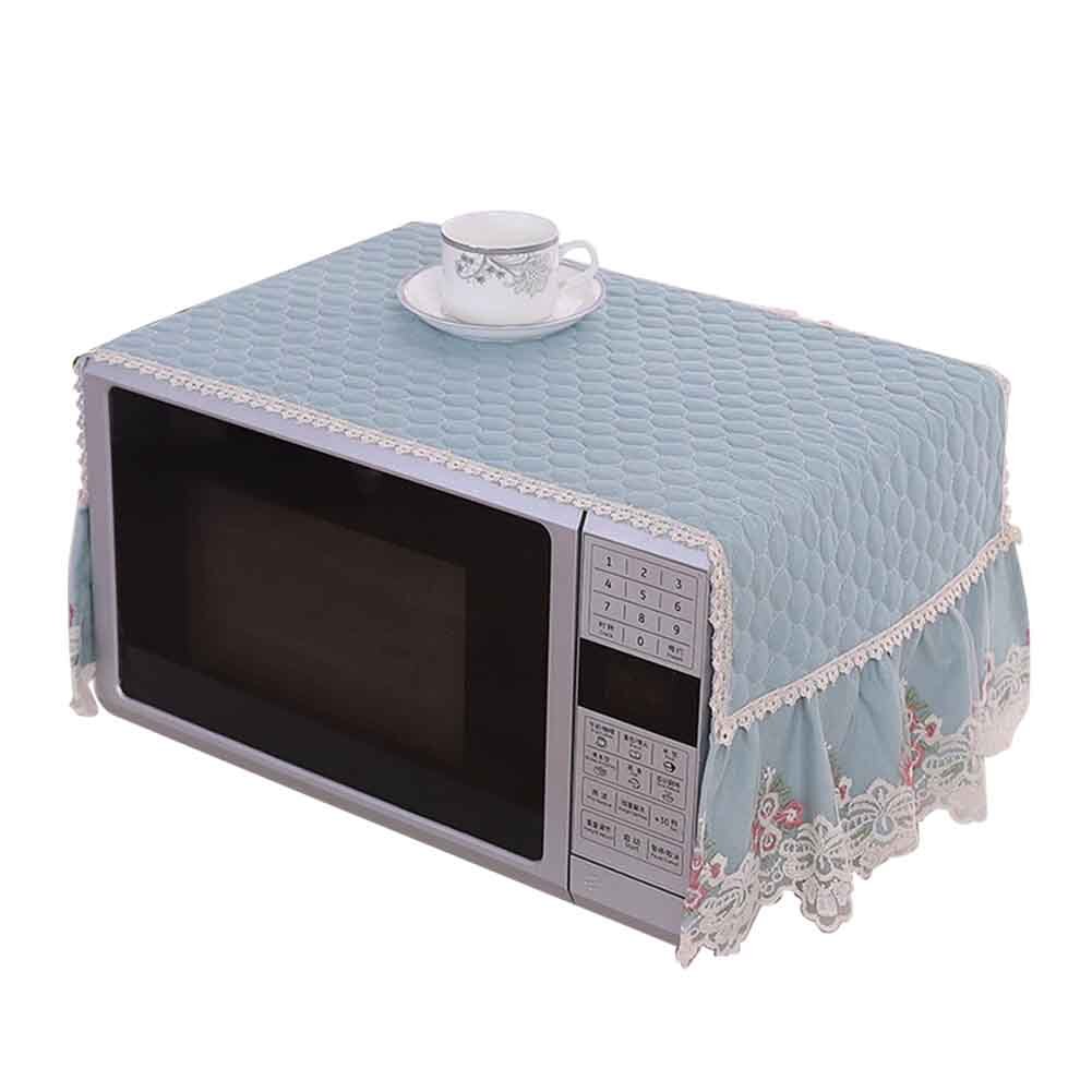 Anti Oil Hood Microwave Oven Cover Protection Kitchen Decoration Simple Dining Home Accessories Dust Proof Lace Embroidery