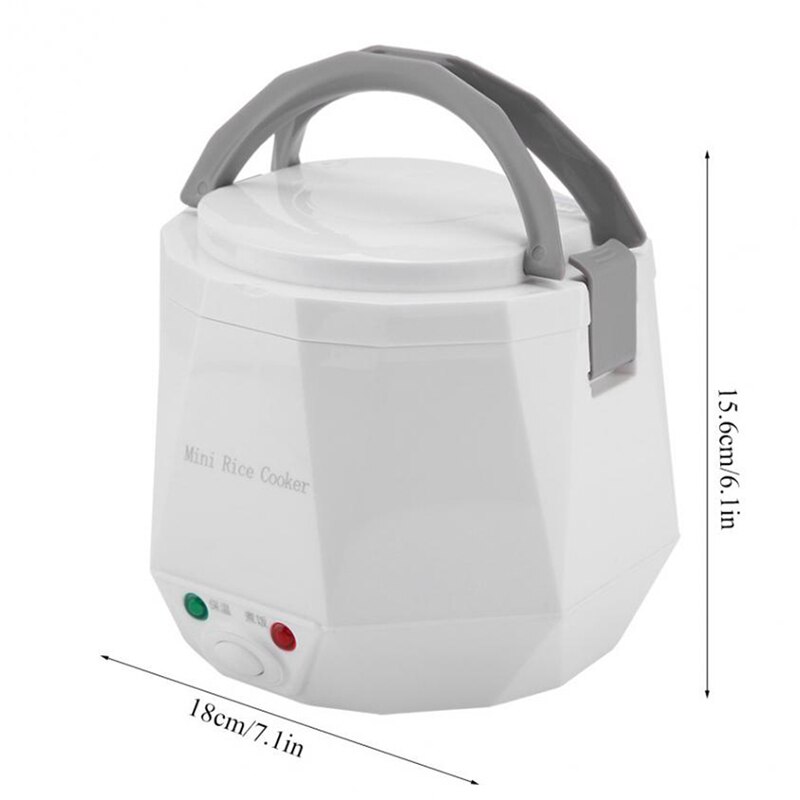 VOGVIGO 1.3L Portable Electric Mini Rice Cooker Lunch Box Microwave Smart Rice Cooker Small 12V/24V for Car/Truck Kitchen Tools