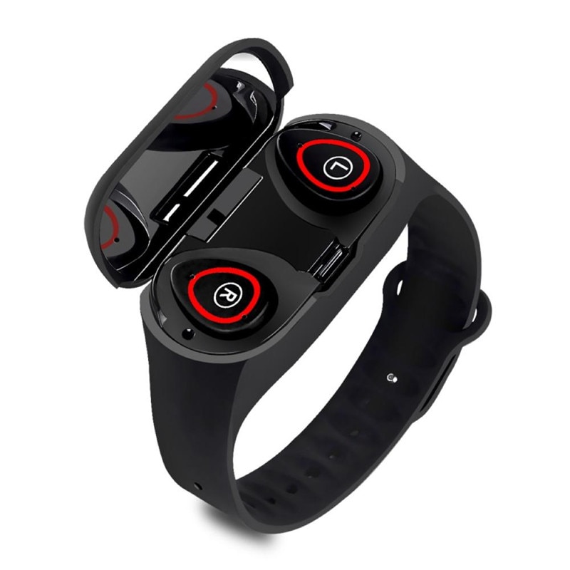 M1 pro 2 in smartwatch met draadloze bluetooth oordopjes 1 hartslagmeter, polsbandje, sportheadset voor heren, armband