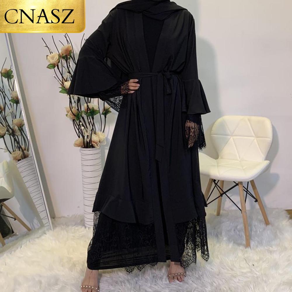 Nieuwkomers Moslim Dubai Kant Mode Abaya Pakistan Karachi Kimono Egypte Dubai Foto 'S Islamitische