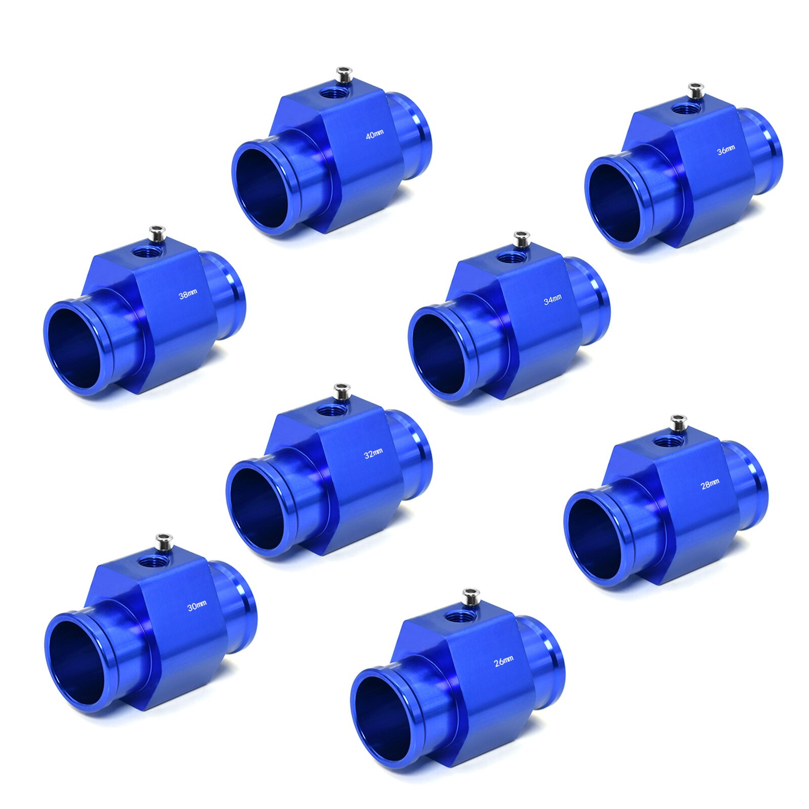 1/8NPT Water Temp Sensor Temp Radiator Water Temp Joint Pipe Sensor 26mm 28mm 30mm 32mm 34mm 36mm 38mm 40mm Hose Adaptor Sensor