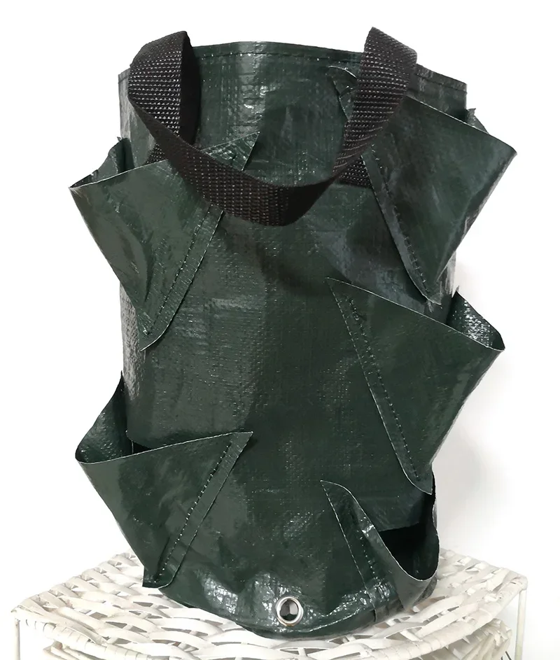 3 Gallon Vertical Garden PE Fabric Strawberry Planter Grow Bag Vegetable Planting Tools Pots Gardening Wall Hanging Flower