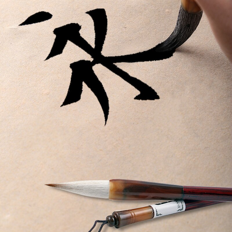 Calligraphy Brush Set 3pcs Chinese Woolen&Weasel Multiple Hair Painting Brush Beginners Calligraphy Writing Brushes Tinta China