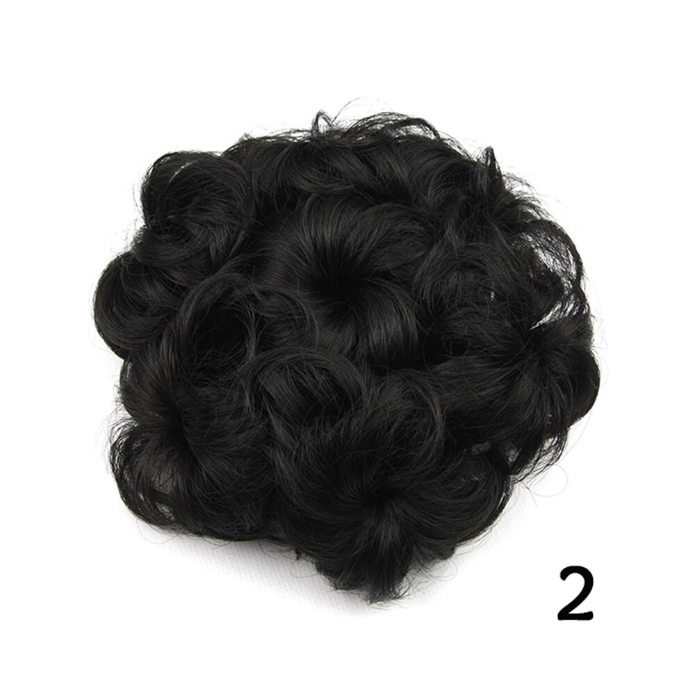 Soowee-coletero de pelo sintético para mujer, moño con forma de flor, banda de goma, 8 colores: 4/30HL