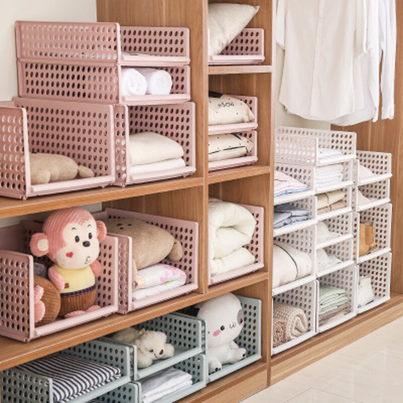 Foldable Drawer Closet Organizer Multifunction Separated Wardrobe Clothes Underwear Bra Socks Stackable Storage Box Home Items