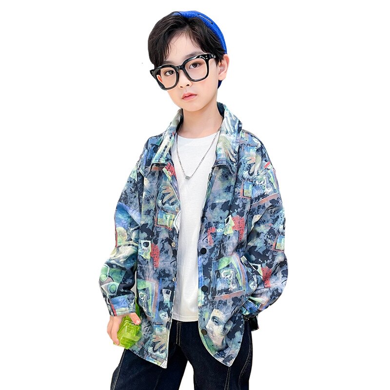 Camouflage Jas Kids Casual Sport Shirt Bovenkleding Jongens Trend Afdrukken Windjack Jas 5 6 7 8 9 10 11 12 13y