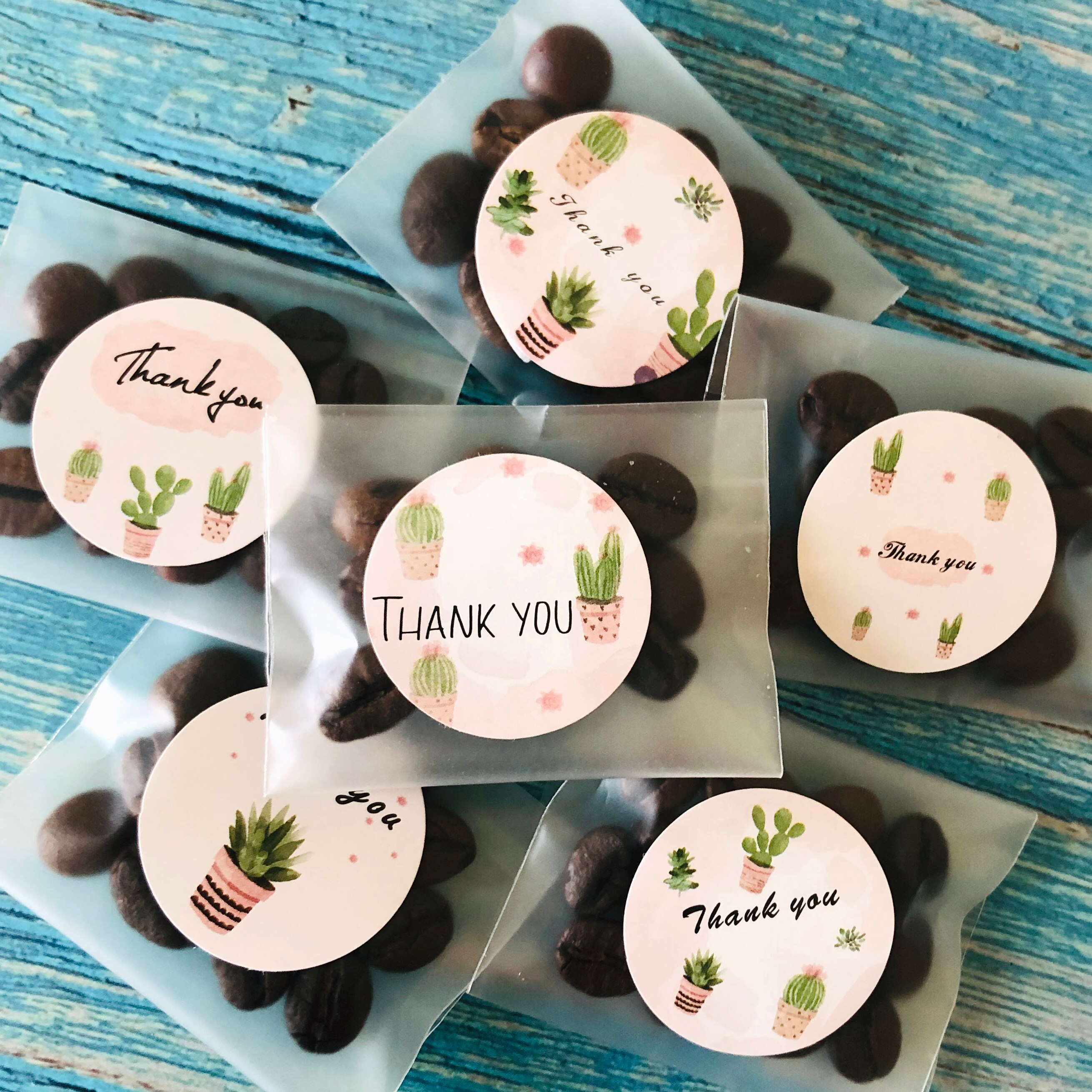 60Pcs Assort Ronde Seal Sticker Dia.30mm Bakken Afdichting Label Plant Cactus Bloemen Sticker Dank U Verzegelen Sticker