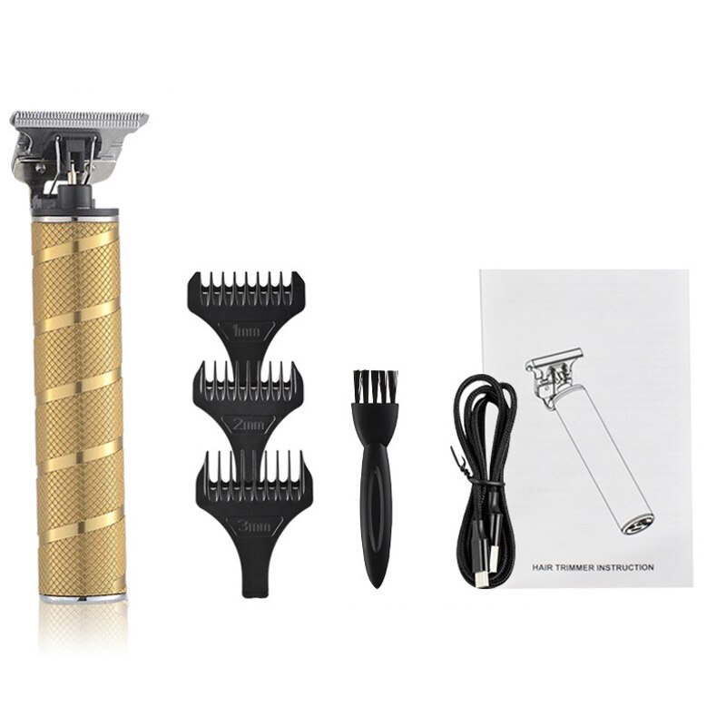 Tondeuse usb pour hommes, rasoir électrique pour cheveux et barbe, pour cheveux courts: T8- pièces d'or