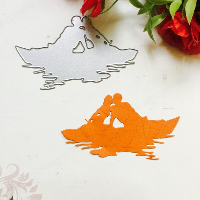 Älskare mönster diy kolstål skärande präglingar stencil mall för kort att göra scrapbooking dekorationer