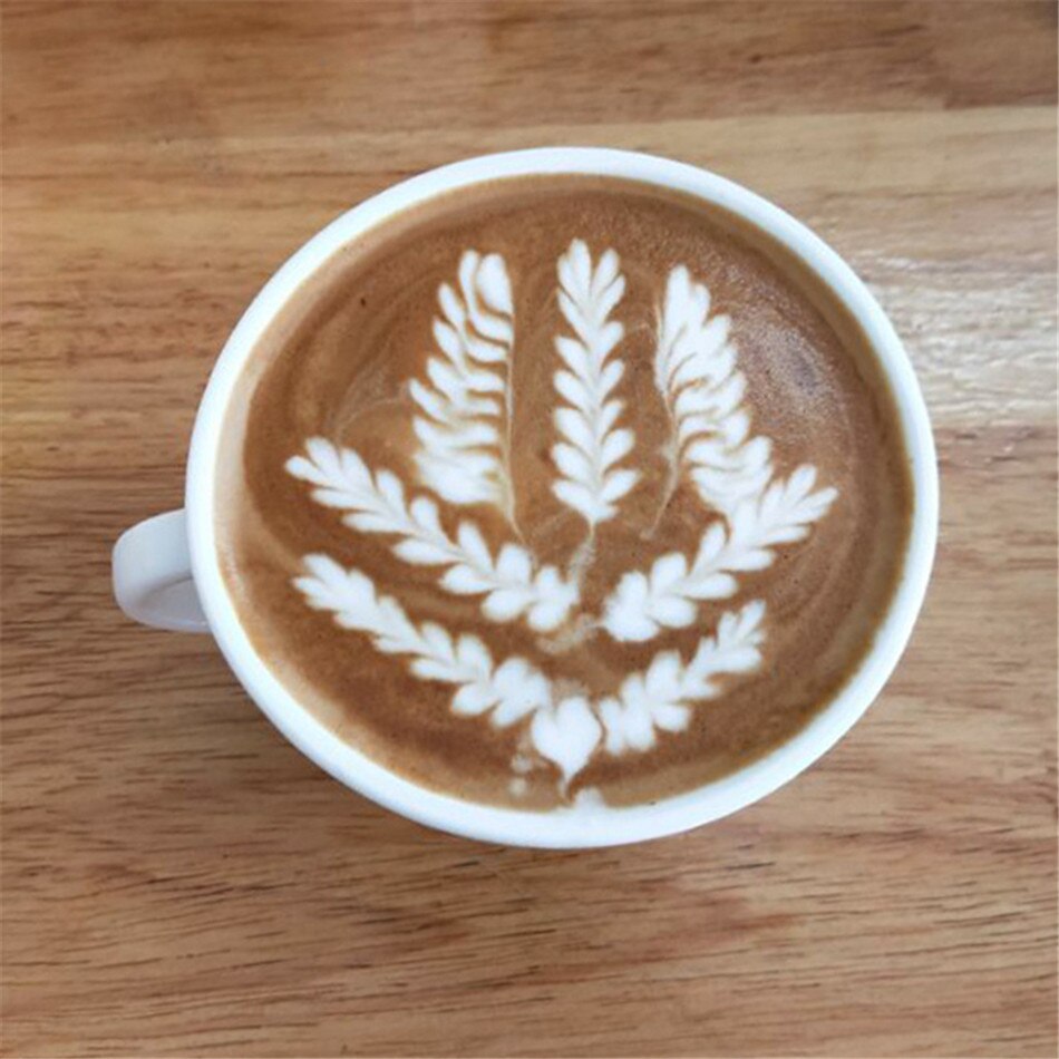 350/600ml koffiemelkkannetjes, roestvrijstalen melkschuimkannetje, trekbloembeker, espresso-opschuimer, mok, koffie, barista-gereedschap