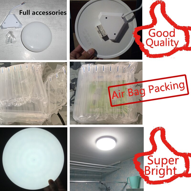 Led Panel Light 220V Led Ceiling Lamp Light Surface Mounted Round 15W 20W 30W 50W Indoor Decoration Downlight Bathroom Bedroom